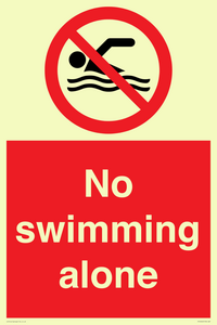 No swimming alone